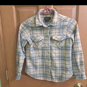 Pendleton Blue and Cream Button Down Shirt with Long Sleeves